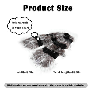 Women's Rex Rabbit Fur Scarf Ladies Winter Warm Knitted Flowers Crochet Fashion Scarf Scarves for Women Men Fur Story FS19502