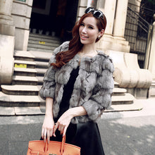 Load image into Gallery viewer, Natural Fox Fur Jacket for Women Winter Coat 14192