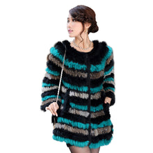 Load image into Gallery viewer, Knitted Rabbit Fur Coat Jacket Vest Sweater Long and Short Version 13003