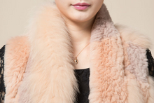 Load image into Gallery viewer, Natural Fox + REX Rabbit Fur Vest Jacket Coat