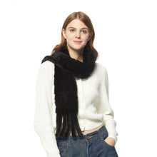 Load image into Gallery viewer, Women&#39;s Knitted Mink Fur Scarf For Winter Warm Shawl Scarves Fur Story FS050303