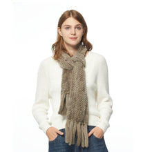 Load image into Gallery viewer, Women&#39;s Knitted Mink Fur Scarf For Winter Warm Shawl Scarves Fur Story FS050303
