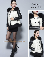 Load image into Gallery viewer, Women&#39;s Genuine Leather Coat Down Jacket with Real Fox Fur Collar Leather Coats Female