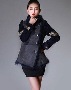 Natural Sheep Fur Coat Double Faced Overcoat Thick Winter Coat
