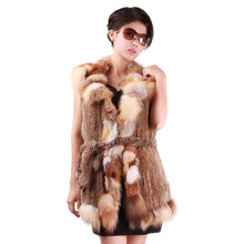 Load image into Gallery viewer, Women&#39;s Nature Rabbit Fur Vest  Winter Warm Outwear Waistcoat 152112