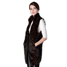 Load image into Gallery viewer, Plus Size Women&#39;s Real Mink Fur Vest Real Fur Vest Female 15217