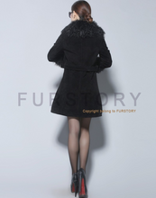 Load image into Gallery viewer, Lamb Fur Collar Coat Top Grade Genuine Sheep Leather Full Sleeve Jacket