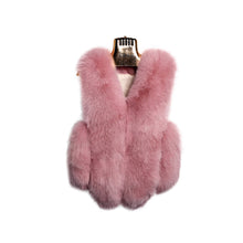 Load image into Gallery viewer, UE FS16288 Women&#39;s Genuine fox fur vest small water drop design