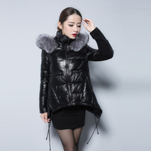 Load image into Gallery viewer, Women&#39;s Genuine Sheep Leather Down Jacket Warm  Coat Female