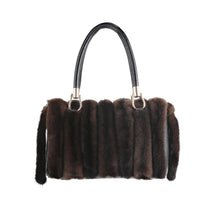 Load image into Gallery viewer, Women&#39;s Winter Brown Mink Fur Shoulder Handbag Leather Ladies Bag FS19805