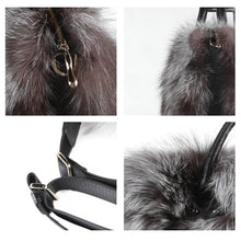 Load image into Gallery viewer, Women&#39;s Winter Fur Bag Silver Fox Handbag Leather Ladies Shoulder Bag