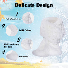 Load image into Gallery viewer, Women&#39;s Rex Rabbit Fur Scarf Ladies Winter Warm Knitted Flowers Crochet Fashion Scarf Scarves for Women Men