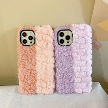 Load image into Gallery viewer, Winter Warm Color Plush Furry Fluffy Soft iPhone Case （iPhone 13 Pro Max）22816