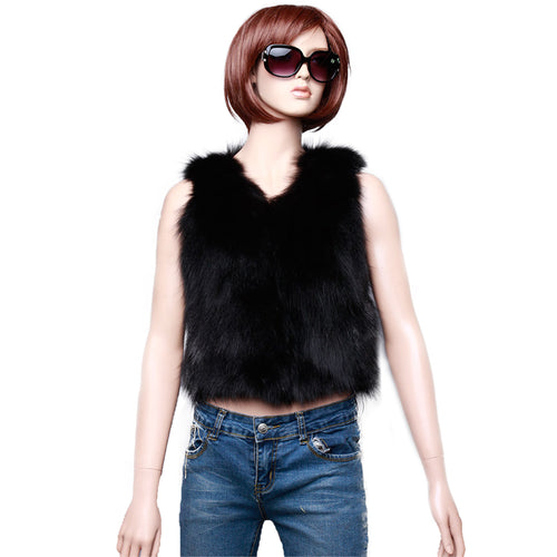 UE FS152122 Real Raccoon Fur vest for women winter