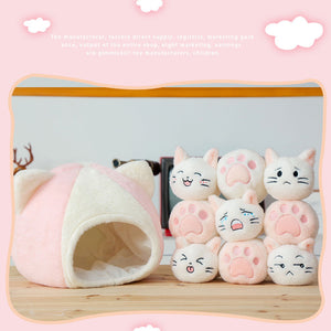 Cute pink plush doll cat pillow nap cushion plush toy 22B11