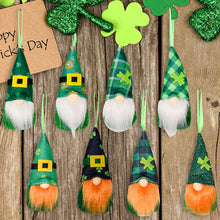 Load image into Gallery viewer, St Patricks Day Gnome Plush Elf Decorations green Pendant Decoration 22B57