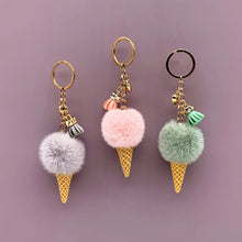 Load image into Gallery viewer, Ice Cream Keychain Cute Bag Cartoon Plush Pendant 22C02