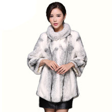 Load image into Gallery viewer, Womens Coats Mink Fur Coat Slim Waist Style Stand Collar Real Fur Jacket 16055