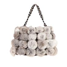 Load image into Gallery viewer, Real Rabbit Fur Ball Bag Handbag Lovely Side Bag Women Purse Totes SMALL Size 20*28 Good Choice for Chirstmas Gift FS040102