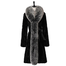 Load image into Gallery viewer, Real Mink Fur Coat Women with Fox Fur Collar Female Overcoat Winter jacket Women Jacket Fur Story FS16172