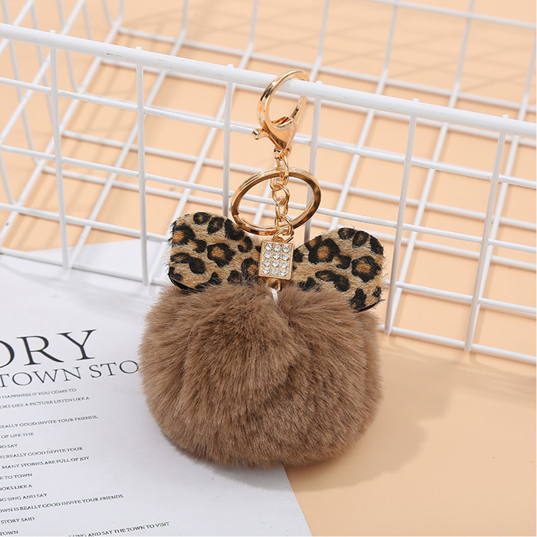 Pom Pom Keychain Artificial Fur Ball Keychain Fluffy Accessories Car Bag Charm 22C16