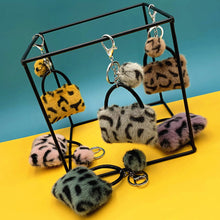 Load image into Gallery viewer, Leopard Bag Keychain Cute Plush Cartoon Pendant 22C10