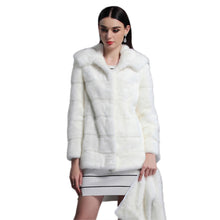 Load image into Gallery viewer, Women&#39;s Genuine Mink Fur Coat Women with Hood Plus Size Fur Overcoat 161151