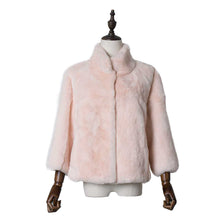 Load image into Gallery viewer, Women&#39;s Genuine Rabbit Fur Coat Women Thick Warm Pelt Outerwear 17165