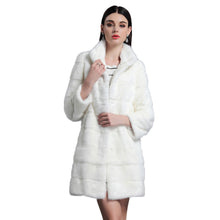 Load image into Gallery viewer, Women&#39;s Genuine Mink Fur Coat Women Hem Removable Fur Overcoat 161143