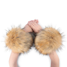 Load image into Gallery viewer, Women&#39;s Faux Fur Wrist Cuffs Winter Fluffy Arm Warmer Boot Cuffs Fur Leg Warmers
