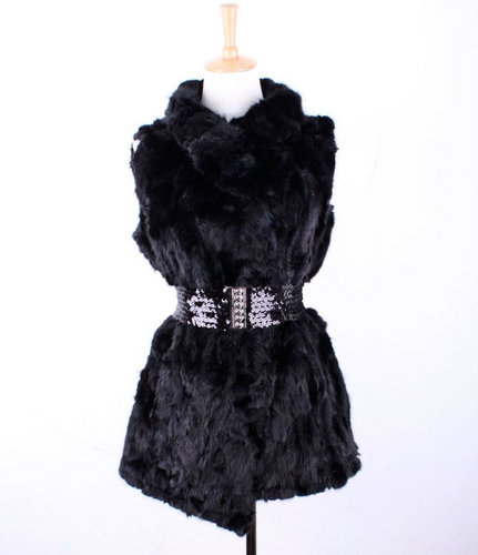 Women's Natural Mink Fur Vest Waistcoat Jacket Garment Coat Tops' for Women