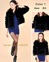 Load image into Gallery viewer, Women&#39;s Short Natural Fox Fur Coat with Three Quarter Sleeve