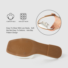 Load image into Gallery viewer, Women&#39;s Slippers with Bow Knot Square Head Low-heel Flip-flops Women Sandals FS21S51A
