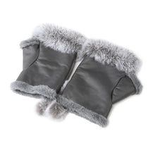 Load image into Gallery viewer, Women&#39;s Faux Fur Winter Fingerless Gloves Lined Mittens Warm Wrist Hands Warmer
