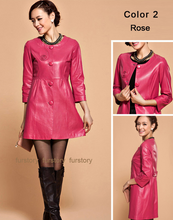 Load image into Gallery viewer, Genuine Sheep Leather Outer Coat Windbreak Top Quality Lamb Leather
