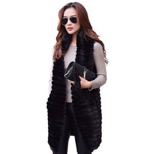 Genuine Mink fur Vest with Stand-up Collar 16209