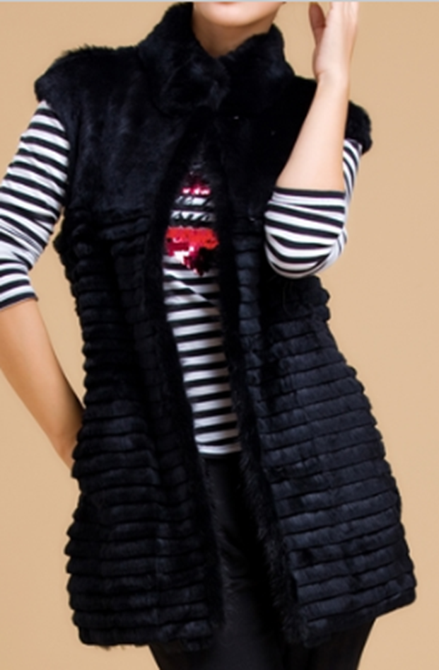 UE FS16M07 Real rabbit fur vest for winter women