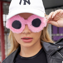 Load image into Gallery viewer, Women Plush Fuzzy Sunglasses Punk  Ladies Party Masquerade Eyewear 22811