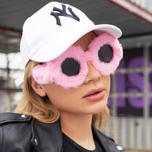 Load image into Gallery viewer, Women Plush Fuzzy Sunglasses Punk  Ladies Party Masquerade Eyewear 22811