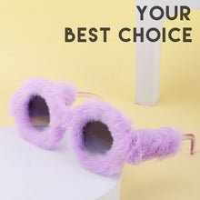 Load image into Gallery viewer, Women Plush Fuzzy Sunglasses Punk  Ladies Party Masquerade Eyewear 22811