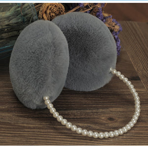 FUR STORY Winter Ear muffs Faux Fur Warm Earmuffs Cute Foldable Outdoor Ear Warmers For Women Girls 22821