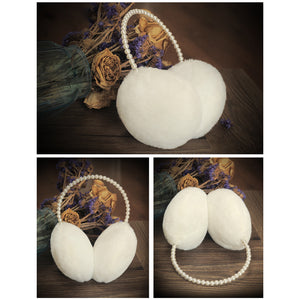 FUR STORY Winter Ear muffs Faux Fur Warm Earmuffs Cute Foldable Outdoor Ear Warmers For Women Girls 22821