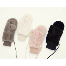 Load image into Gallery viewer, Winter Warm Gloves Soft Plush Convertible Flip Fingerless Thick Gloves  22827