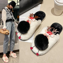 Load image into Gallery viewer, Women&#39;s Lovely Deer Plush Soft Warm Home Slippers Shoes 22S06