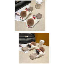 Load image into Gallery viewer, Women&#39;s Lovely Deer Plush Soft Warm Home Slippers Shoes 22S06