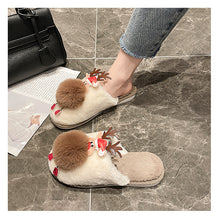 Load image into Gallery viewer, Women&#39;s Lovely Deer Plush Soft Warm Home Slippers Shoes 22S06