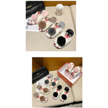 Load image into Gallery viewer, Women&#39;s Lovely Deer Plush Soft Warm Home Slippers Shoes 22S06