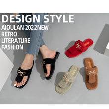 Load image into Gallery viewer, Indoor Flip-Flops Open Toe Thong Slippers for Women 22S08