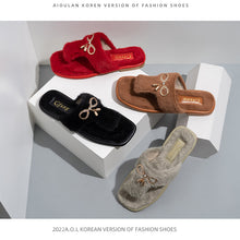 Load image into Gallery viewer, Indoor Flip-Flops Open Toe Thong Slippers for Women 22S08