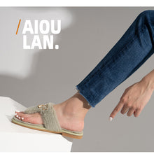 Load image into Gallery viewer, Indoor Flip-Flops Open Toe Thong Slippers for Women 22S08